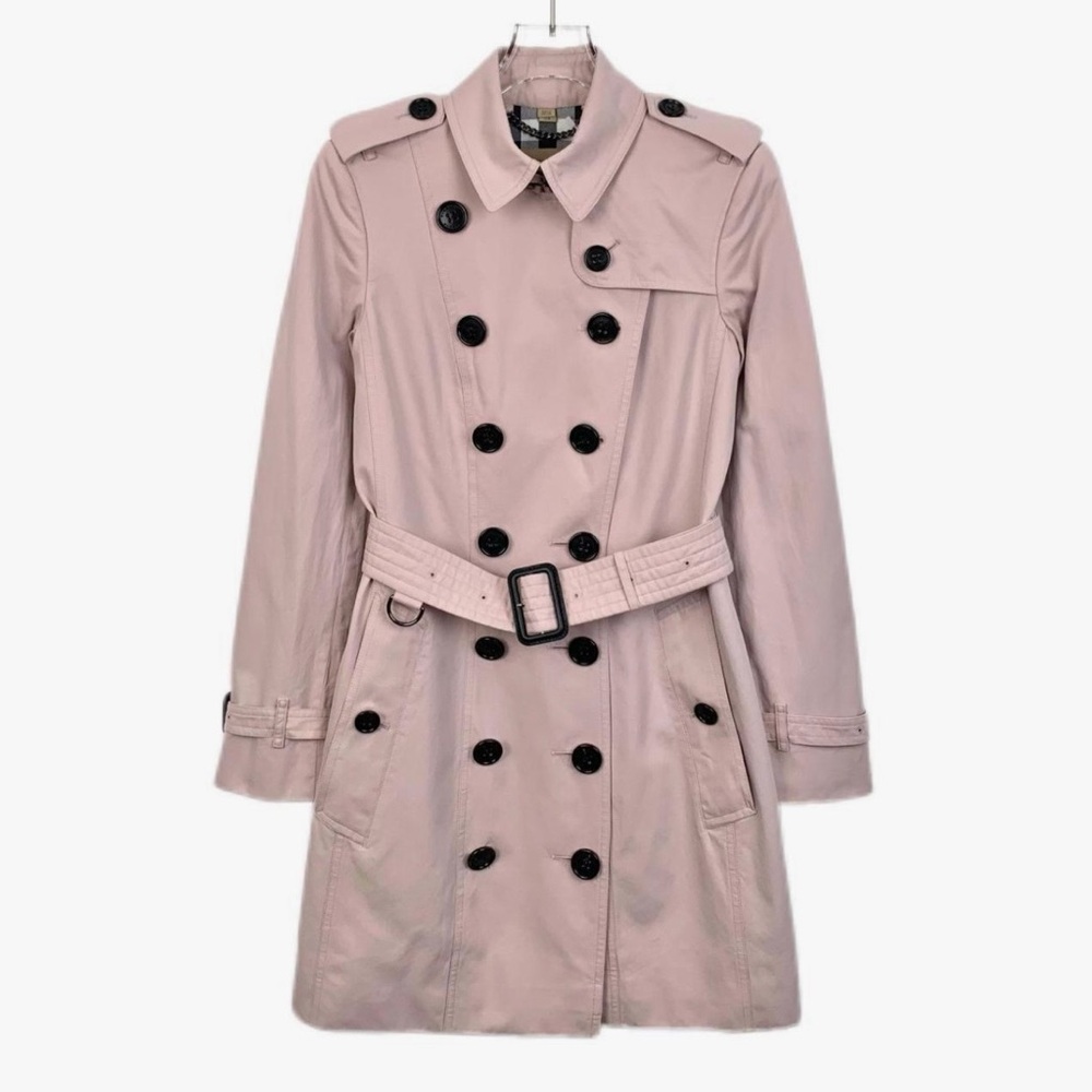 Authentic Burberry Light Pink Trench Coat - Picture 1 of 15